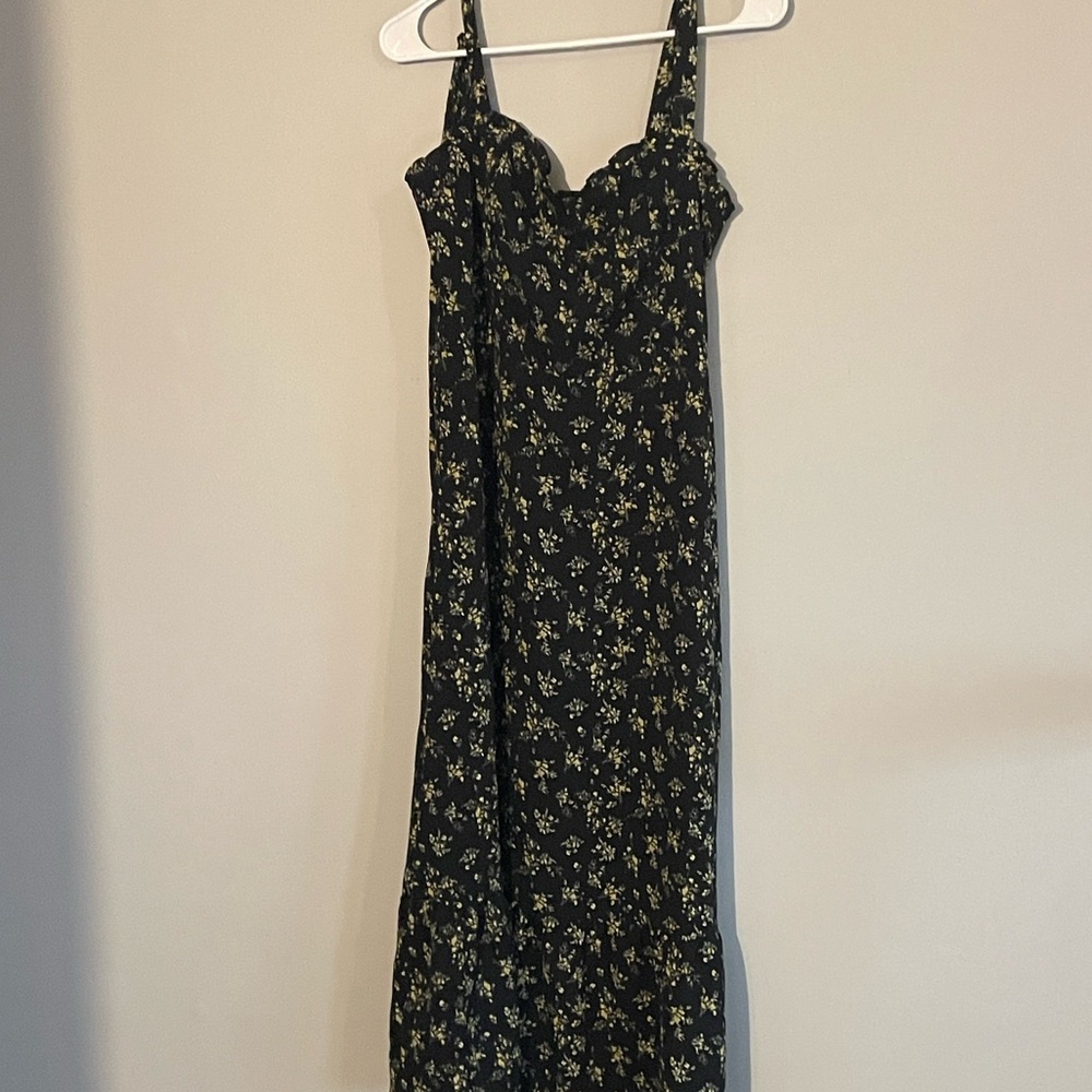 Size Medium Floral Black Dress